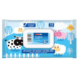 TOALLITAS INFANTILES SPAR PAQUETE 72 UDS