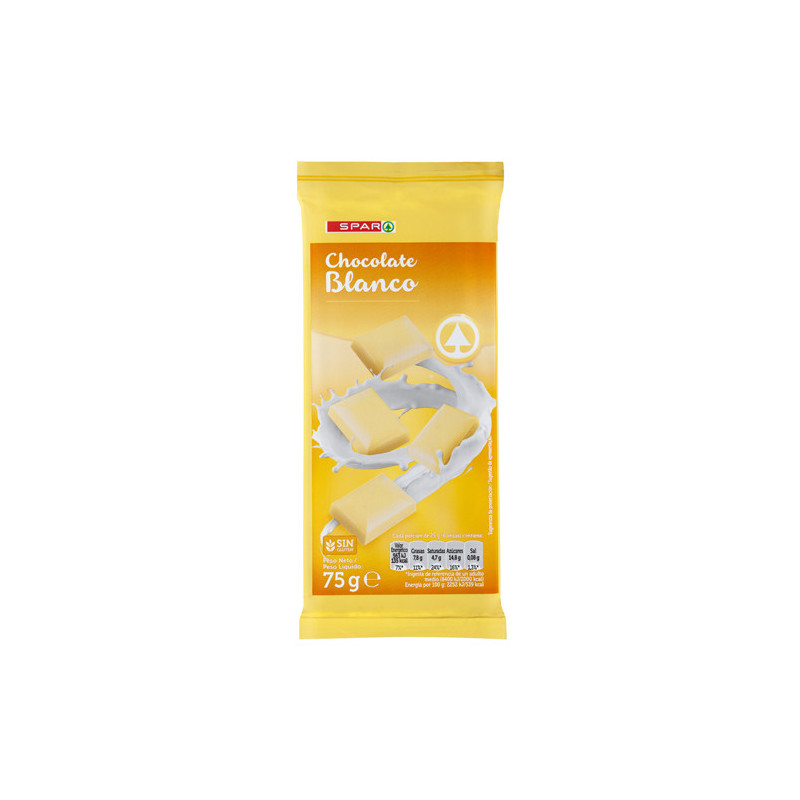 CHOCOLATE SPAR BLANCO TABLETA 75 GRS.