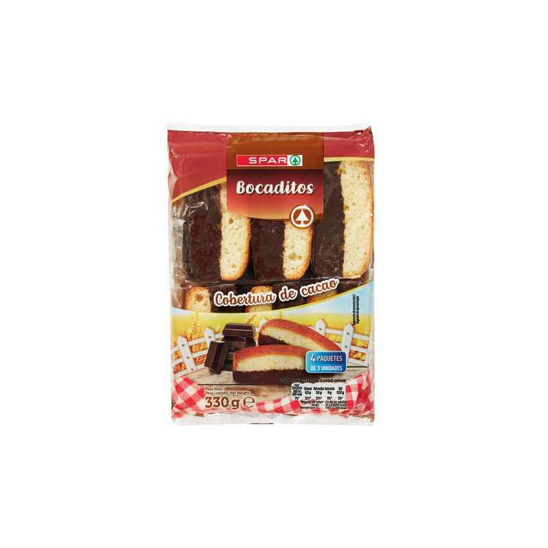 BOCADITOS DE CHOCOLATE SPAR PTE. 330G 12UD.
