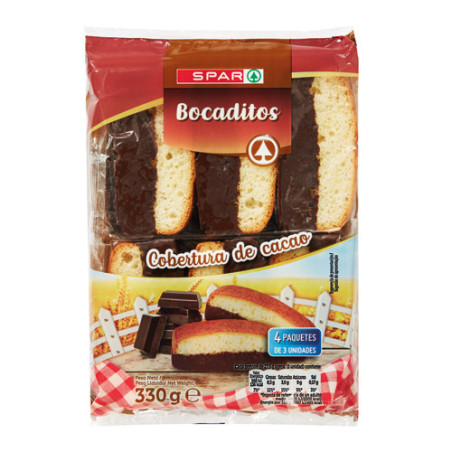 BOCADITOS DE CHOCOLATE SPAR PTE. 330G 12UD.